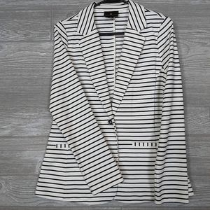 Worthington Black and White Stripe Blazer